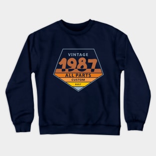 33rd Birthday T-Shirt - Vintage 1987 Crewneck Sweatshirt